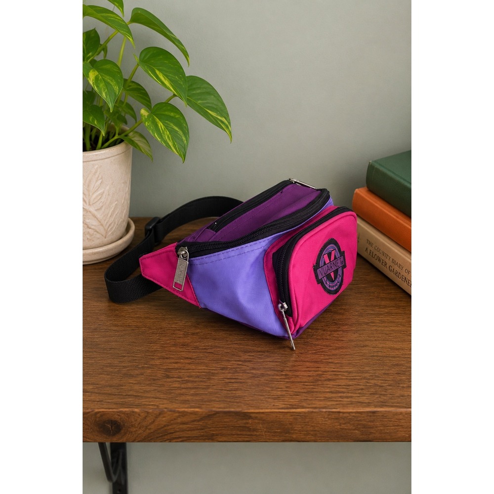 Vintage 80s Vuarnet Fanny Pack Hot Pink Hip Festival Bag Belt Colorful Retro